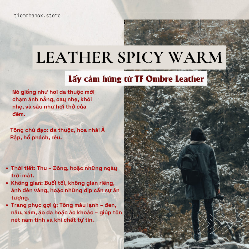 Nước hoa NOX.99 - Hương da thuộc & Khói cay lạnh - Nam - EDP