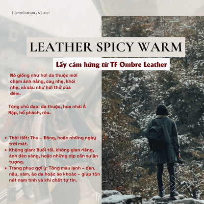 Nước hoa NOX.99 - Hương da thuộc & Khói cay lạnh - Nam - EDP